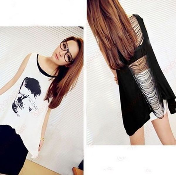 new 2014 irregular hollow tassel skull printed women tank ,casual women pullovers,summer women clothing, White
new 2014 irregular hollow tassel skull printed women tank ,casual women pullovers,summer women clothing, White