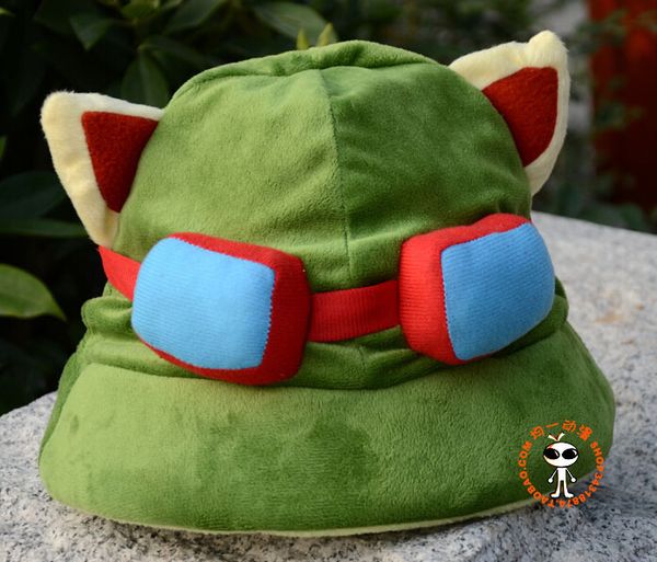 

Горячая игра шляпы Лига Легенд косплей cap Hat Teemo hat плюшевые + хлопок LoL плюшевые игр