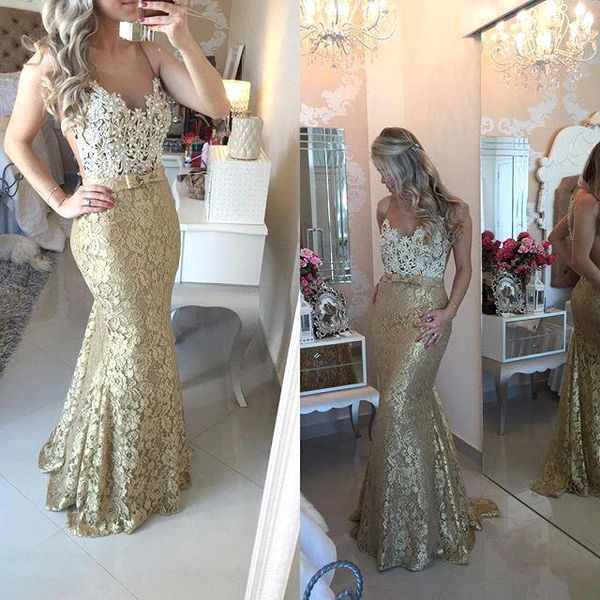 white lace beads bodice mermaid evening dresses 2016 arabic sheer crew neck sleeveless knot bow long prom dresses vestidos ba1558, Black;red
white lace beads bodice mermaid evening dresses 2016 arabic sheer crew neck sleeveless knot bow long prom dresses vestidos ba1558, Black;red