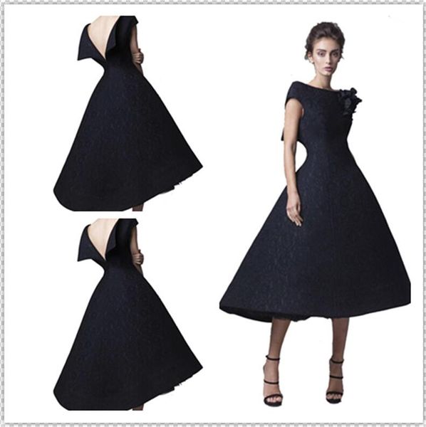 krikor jabotian 2019 dark navy lace prom dresses backless bateau flower cap sleeve vintage occasion dress long formal evening gowns, Black
krikor jabotian 2019 dark navy lace prom dresses backless bateau flower cap sleeve vintage occasion dress long formal evening gowns, Black