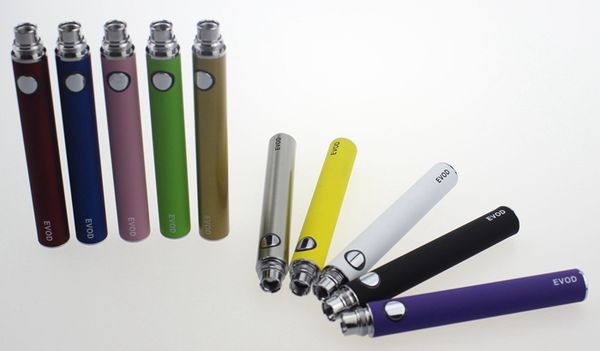 Wholesale EVOD battery 650mAh 900mAh 1100mAh Battery ecig batteries for MT3 CE4 CE5 MINI PROTANK atomizer 510 thread