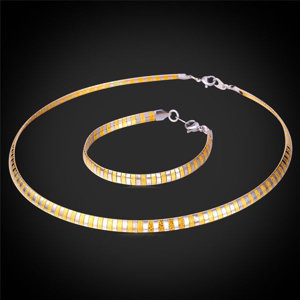 stainless steel collar necklace for women men gold plated choker fancy snake chain bracelet jewelry set, Silver
stainless steel collar necklace for women men gold plated choker fancy snake chain bracelet jewelry set, Silver