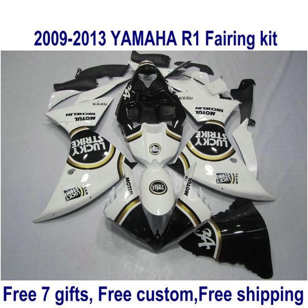 abs motorcycle fairing kit for yamaha yzf-r1 2009-2011 2012 2013 black white lucky strike yzf r1 fairings set 09-11 12 13 ha59
abs motorcycle fairing kit for yamaha yzf-r1 2009-2011 2012 2013 black white lucky strike yzf r1 fairings set 09-11 12 13 ha59