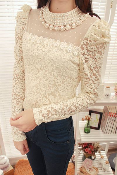 fashion blouses lace blouse ladies' blouses lace blouses pearl blouse black white beige lady
fashion blouses lace blouse ladies' blouses lace blouses pearl blouse black white beige lady