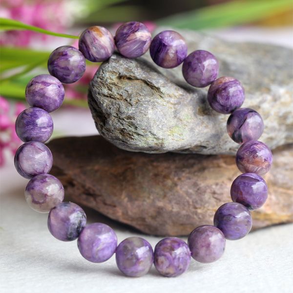 natural genuine purple charoite finished stretch bracelet round loose 10mm beads jewelry diy 04107, Black
natural genuine purple charoite finished stretch bracelet round loose 10mm beads jewelry diy 04107, Black