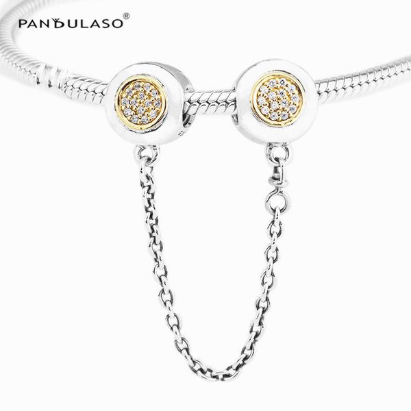 pandulaso christmas two-tone signature safety chain beads for woman diy original sterling silver jewelry fit pandora charms bracelets, Black
pandulaso christmas two-tone signature safety chain beads for woman diy original sterling silver jewelry fit pandora charms bracelets, Black