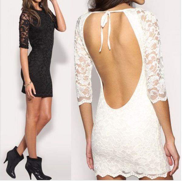 l women's white long sleeve backless lace clubwer party dresses vestidos hhy884, Black;gray
l women's white long sleeve backless lace clubwer party dresses vestidos hhy884, Black;gray