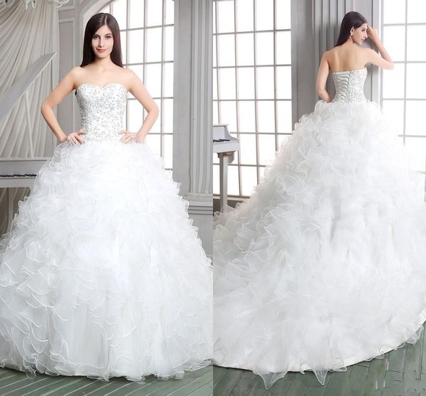 a-line wedding dresses beaded embroidery ball gown wedding gowns corset back chapel train tiered ruffles bridal gowns, White
a-line wedding dresses beaded embroidery ball gown wedding gowns corset back chapel train tiered ruffles bridal gowns, White