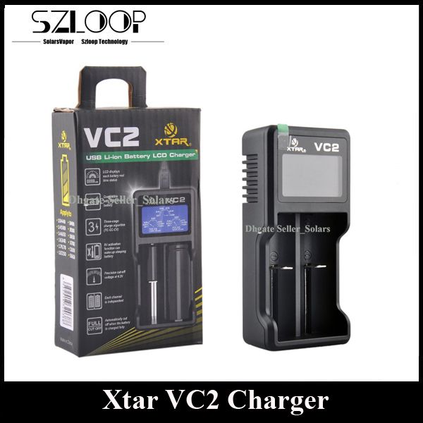 

Оригинальное зарядное устройство Xtar VC2 Зарядное устройство Inteligent Mod Dual Slot с ЖК-дисплеем для 18350 18550 18650 16650 литий-ионных аккумуляторов Ni-MH аккумулятор