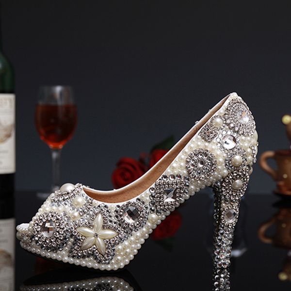 ivory pearl rhinestone wedding dress shoes high heel bridal dress shoes peep toe waterproof woman party prom shoes ing, Black
ivory pearl rhinestone wedding dress shoes high heel bridal dress shoes peep toe waterproof woman party prom shoes ing, Black
