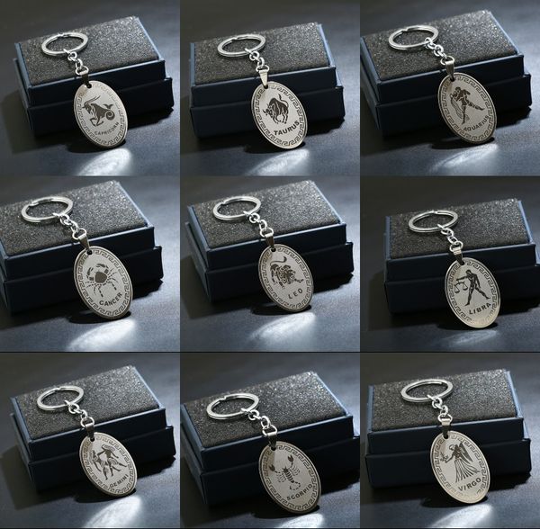 12 constellation stainless steel men women gift simple jewelry keychain keyring key chain ring wholesale support fba shipping d333s, Silver
12 constellation stainless steel men women gift simple jewelry keychain keyring key chain ring wholesale support fba shipping d333s, Silver
