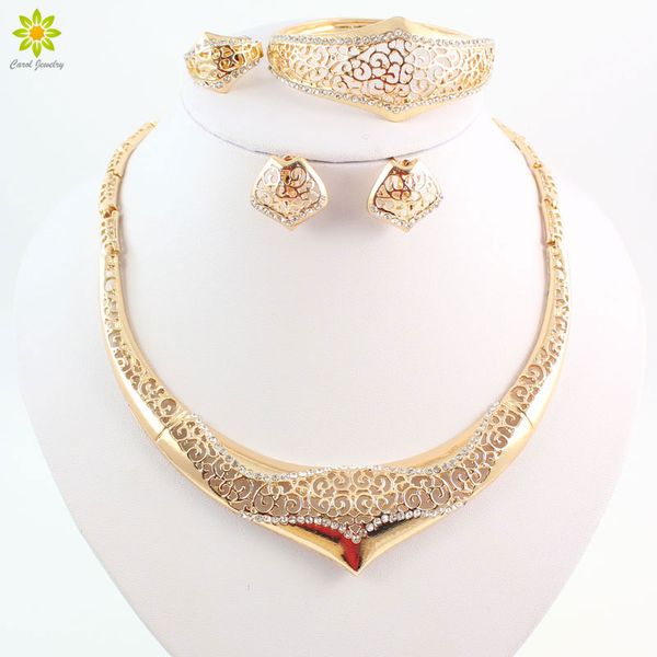 women party gold plated african beads jewelry sets crystal pierced necklace bangle earrings ring wedding dress accessories, Slivery;golden
women party gold plated african beads jewelry sets crystal pierced necklace bangle earrings ring wedding dress accessories, Slivery;golden