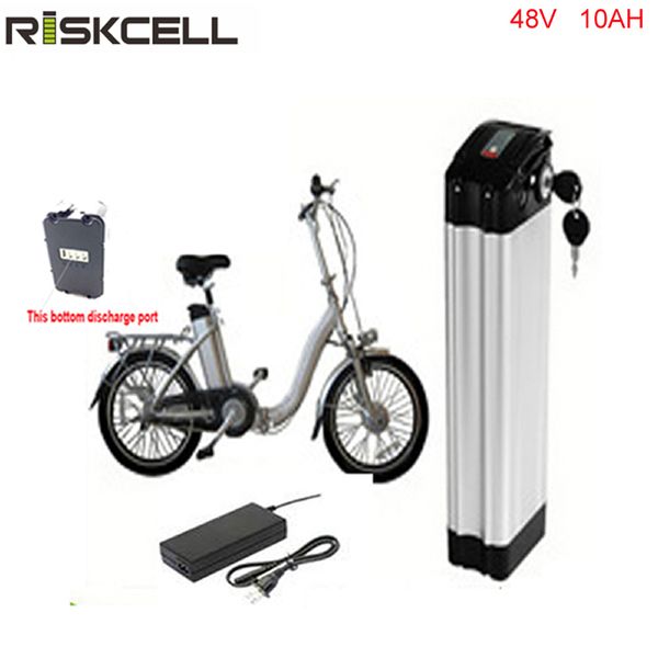 bottom discharge 48v 750w lithium battery pack 48v 10ah bafang silver fish battery for electric bicycle with charger and bms
bottom discharge 48v 750w lithium battery pack 48v 10ah bafang silver fish battery for electric bicycle with charger and bms