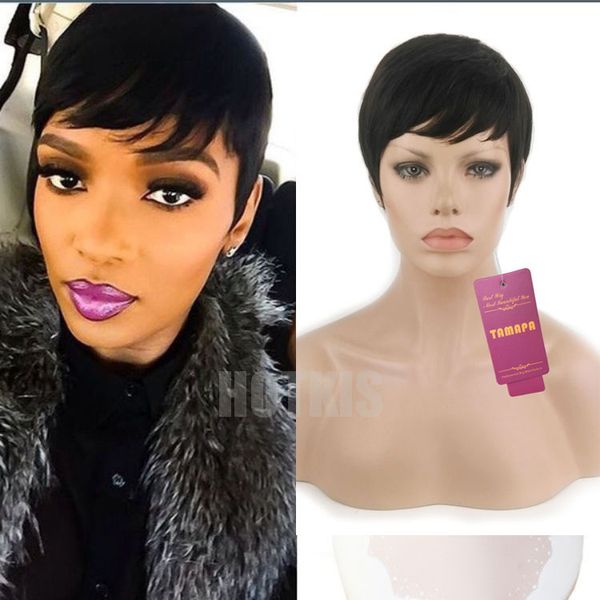 HOTKIS Fashion 100% Human Hair Wigs Short Pixie Cut Black Brazilian Hair Wigs For Women can be washed and curled
HOTKIS Fashion 100% Human Hair Wigs Short Pixie Cut Black Brazilian Hair Wigs For Women can be washed and curled