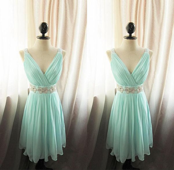 charming pleated v-neck a-line chiffon bridesmaid dress with crystal sash short maid of honor dresses sky blue/mint custom made plus size, White;pink
charming pleated v-neck a-line chiffon bridesmaid dress with crystal sash short maid of honor dresses sky blue/mint custom made plus size, White;pink