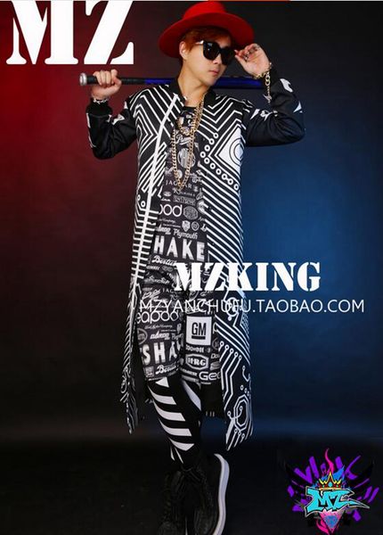 male singers to european and american fashion new nightclub black and white costumes long baseball uniform coat. s - 6 xl, Black;red
male singers to european and american fashion new nightclub black and white costumes long baseball uniform coat. s - 6 xl, Black;red