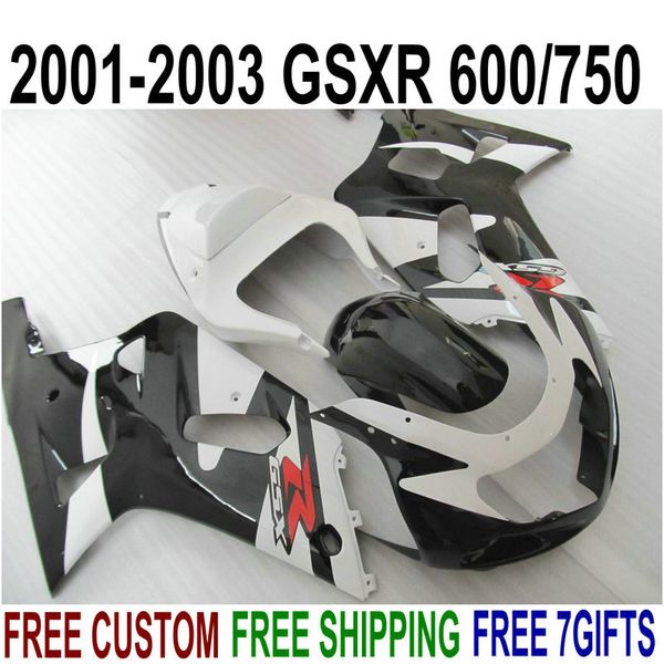 full fairing kit for suzuki gsxr600 gsxr750 2001 2002 2003 k1 white black plastic fairings set gsx-r600/750 01-03 ef15
full fairing kit for suzuki gsxr600 gsxr750 2001 2002 2003 k1 white black plastic fairings set gsx-r600/750 01-03 ef15