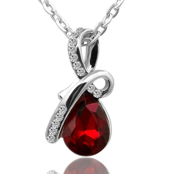 Fashion women's teardrop shaped pendant necklace Austrian Crystal Rhinestones tear drop Charm Silver Plated Chain For Ladies Luxury Jewelry
Fashion women's teardrop shaped pendant necklace Austrian Crystal Rhinestones tear drop Charm Silver Plated Chain For Ladies Luxury Jewelry