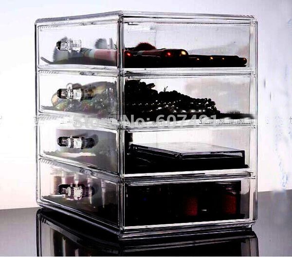 wholesale-heavy-duty clear acrylic cosmetic & makeup organizer with 4 drawers & flip for jewelry,cosmetic etc, Black;white
wholesale-heavy-duty clear acrylic cosmetic & makeup organizer with 4 drawers & flip for jewelry,cosmetic etc, Black;white