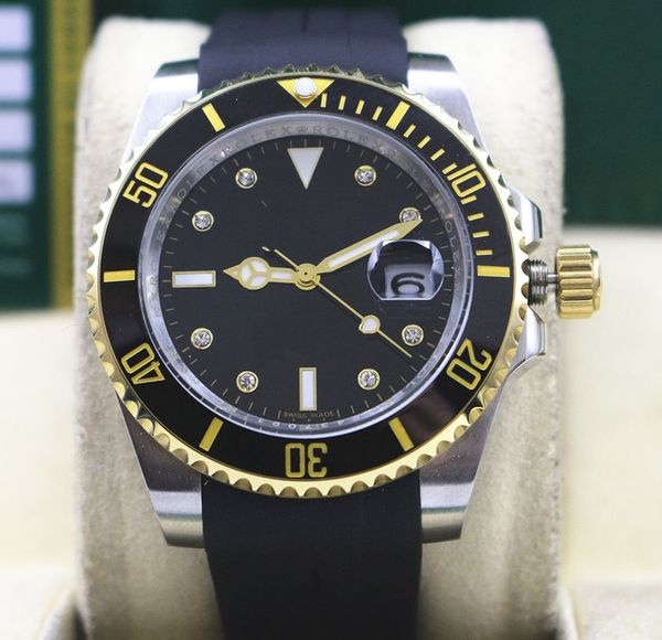 new brand 116610 116610lv date ceramic bezel 40mm stainless steel and 18k yellow gold diamond automatic mechanical men's watch mens wat, Slivery;brown
new brand 116610 116610lv date ceramic bezel 40mm stainless steel and 18k yellow gold diamond automatic mechanical men's watch mens wat, Slivery;brown