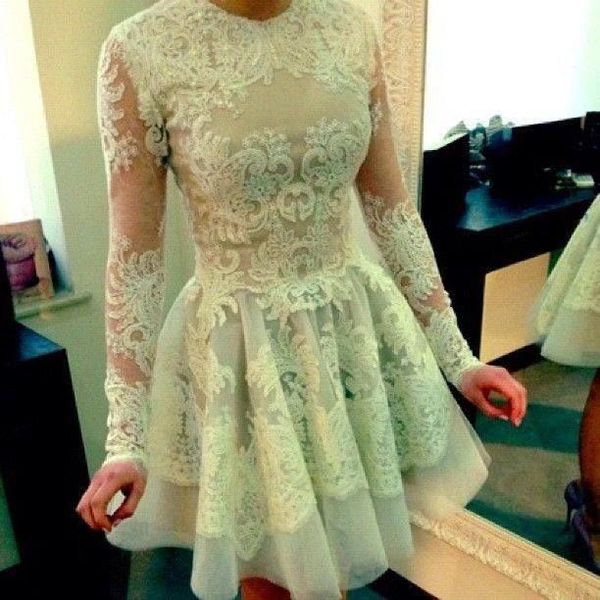 stunning mint lace crew short lace cocktail dresses long sleeve a-line short party dress prom gowns sheer illusion homecoming dress, Black
stunning mint lace crew short lace cocktail dresses long sleeve a-line short party dress prom gowns sheer illusion homecoming dress, Black