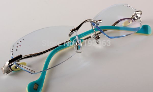 wholesale-high grade glasses for women 2015 fashion titanium rimless eyeglasses frame diamond cut lenses prescription optical frame, Silver
wholesale-high grade glasses for women 2015 fashion titanium rimless eyeglasses frame diamond cut lenses prescription optical frame, Silver