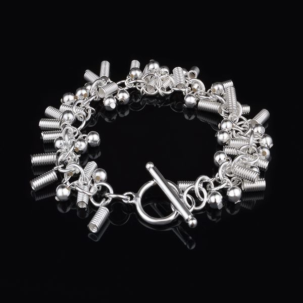 with tracking number sale 925 silver bracelet hanging spring and beads bracelet silver jewelry 10pcs/lot 1571, Black
with tracking number sale 925 silver bracelet hanging spring and beads bracelet silver jewelry 10pcs/lot 1571, Black