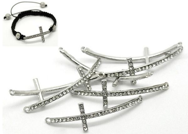 new white rhinestone cross connector 5.4x1.6cm infinity fashion hand woven rope accessories diy handmade jelwery 2 colors white black, Bronze;silver
new white rhinestone cross connector 5.4x1.6cm infinity fashion hand woven rope accessories diy handmade jelwery 2 colors white black, Bronze;silver