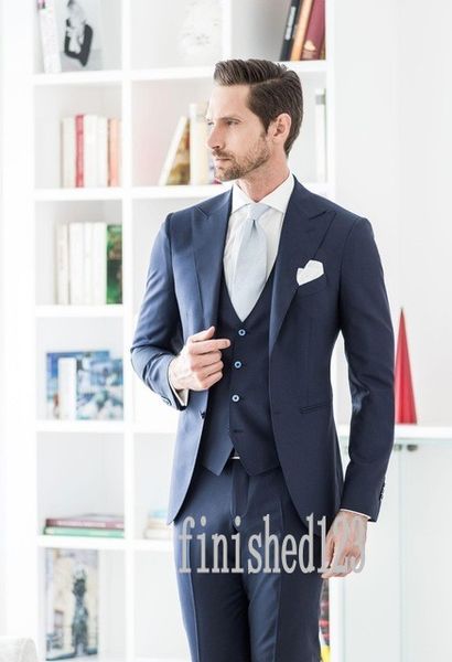 new arrivals two button navy blue groom tuxedos peak lapel groomsmen man wedding prom dinner suits (jacket+pants+vest+tie) g5106, Black;gray
new arrivals two button navy blue groom tuxedos peak lapel groomsmen man wedding prom dinner suits (jacket+pants+vest+tie) g5106, Black;gray