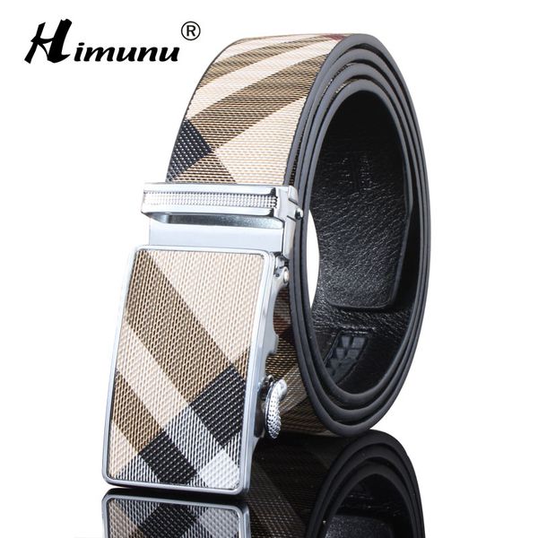 wholesale- himunu new fashion genuine leather mens belt brand metal automatic luxury designer belt men plaid belt, Black;brown
wholesale- himunu new fashion genuine leather mens belt brand metal automatic luxury designer belt men plaid belt, Black;brown