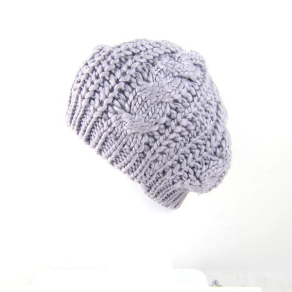 

wholesale-wholesale 2015 new fashion women's beret lady braided baggy beanie crochet warm winter hat ski cap wool knitted touca, Blue;gray