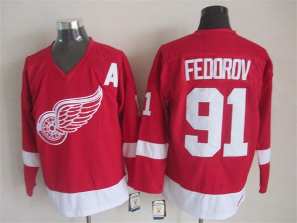 2016 detroit red wings ice hockey jerseys 91 sergei fedorov authentic retro vintage ccm stitched jerseys mix order, Black;red
2016 detroit red wings ice hockey jerseys 91 sergei fedorov authentic retro vintage ccm stitched jerseys mix order, Black;red