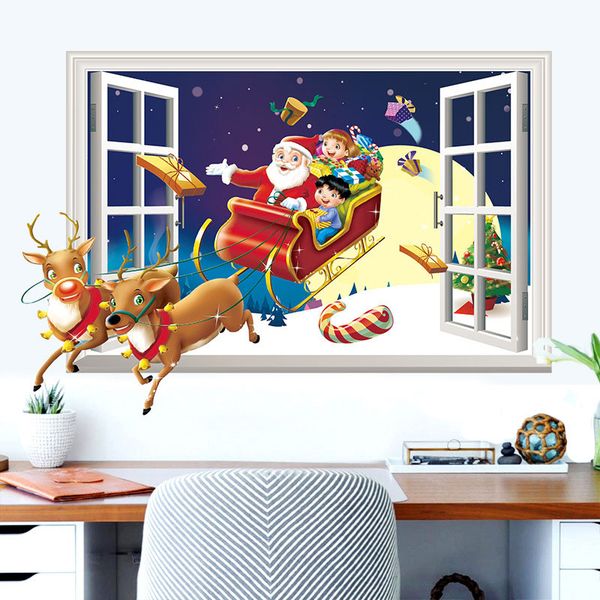 merry christmas decorations wall stickers santa claus render 3d effects fake window wallpaper party gift
merry christmas decorations wall stickers santa claus render 3d effects fake window wallpaper party gift