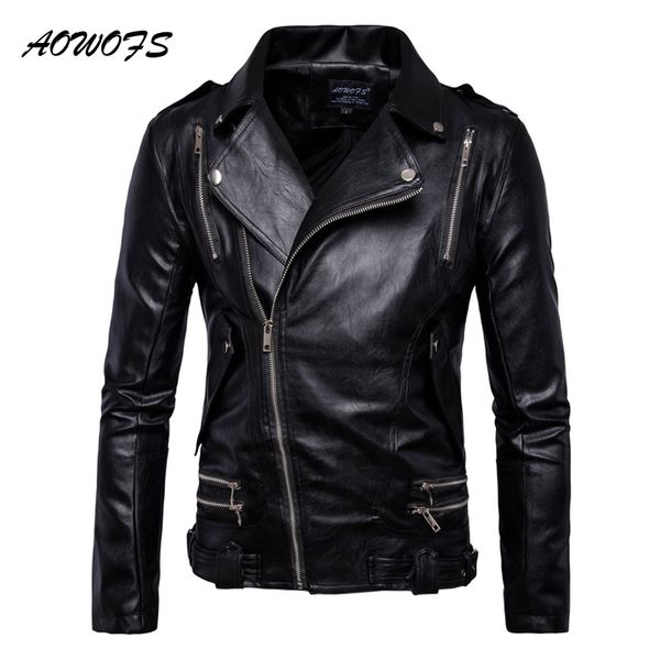 wholesale- aowofs 2017 mens leather jackets spring autumn quality pu leather motorcycle jacket men sash zipper turn down collar china coats, Black
wholesale- aowofs 2017 mens leather jackets spring autumn quality pu leather motorcycle jacket men sash zipper turn down collar china coats, Black