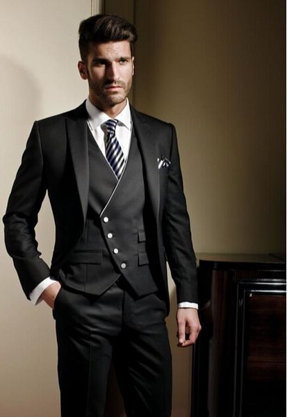 new silm business men suits groomsmen tuxedos groom suit tailored one button peak lapel mens suits(jacket+vest+tie+pants), Black;gray
new silm business men suits groomsmen tuxedos groom suit tailored one button peak lapel mens suits(jacket+vest+tie+pants), Black;gray