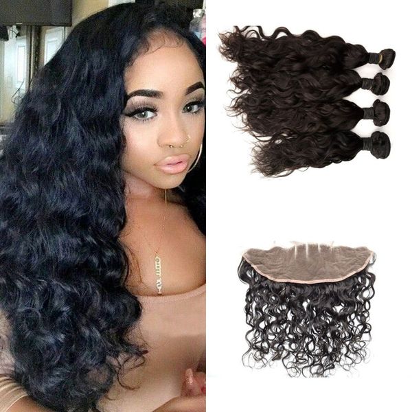 water wave and straight human hair bundles with lace frontal virgin hair extensions peruvian hair weavs frontals fdshine, Black;brown
water wave and straight human hair bundles with lace frontal virgin hair extensions peruvian hair weavs frontals fdshine, Black;brown