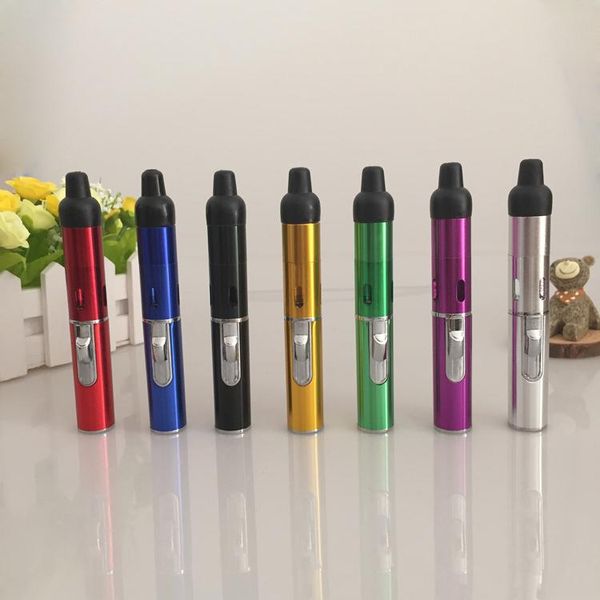 7 Colors Click N Vape Mini Herbal Vaporizer smoking pipe Trouch Flame Lighter With Built-in Wind Proof Torch Lighter jet Flame Lighters
7 Colors Click N Vape Mini Herbal Vaporizer smoking pipe Trouch Flame Lighter With Built-in Wind Proof Torch Lighter jet Flame Lighters