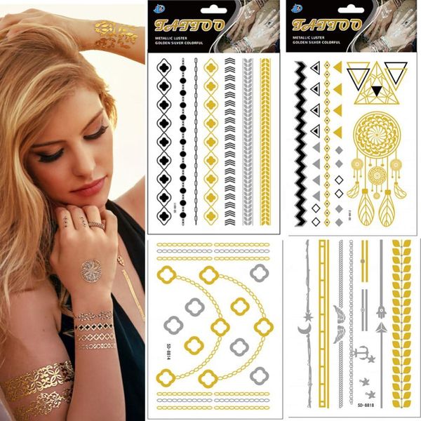 wholesale 5 pcs/lot newly design flash jewelry tattoo choker necklace bracelets body tattoos trendy body art tattoo sticker
wholesale 5 pcs/lot newly design flash jewelry tattoo choker necklace bracelets body tattoos trendy body art tattoo sticker