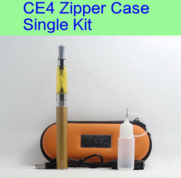 

CE4 eGo Starter Kit Electronic Cigarette Zipper Case Single Kit 650mah 900mah 1100mah ego battery and ce4 atomizer