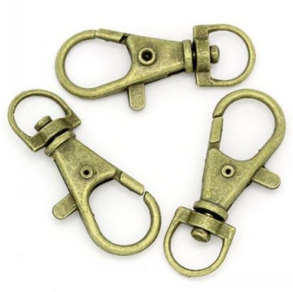 100pcs bronze plated lobster swivel clasps for key ring key accessories 33x13mm, Slivery;golden
100pcs bronze plated lobster swivel clasps for key ring key accessories 33x13mm, Slivery;golden