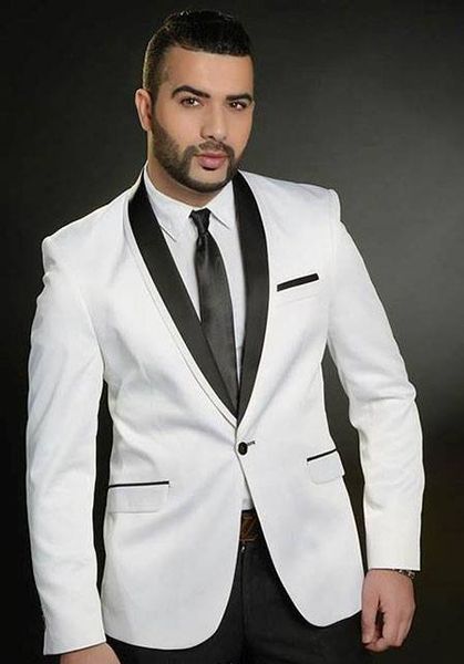 handsome white wedding tuxedos slim fit suits for men groomsmen suit two pieces black peaked lapel formal suits(jacket+pants+tie), Black;gray
handsome white wedding tuxedos slim fit suits for men groomsmen suit two pieces black peaked lapel formal suits(jacket+pants+tie), Black;gray