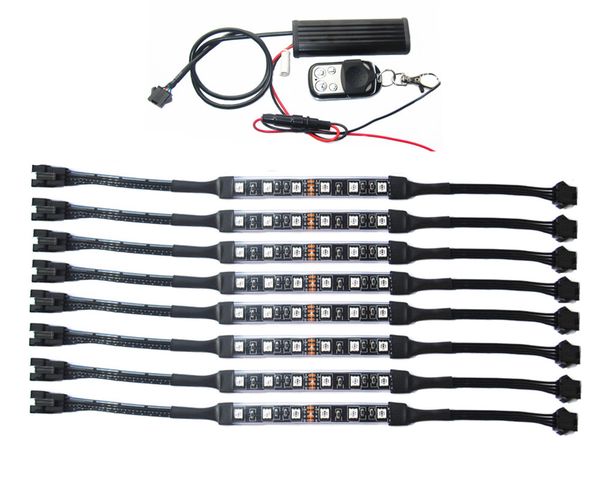 8pc multi color flexible strip motorcycle 48 leds neon accent lighting wireless remote control kit knight version
8pc multi color flexible strip motorcycle 48 leds neon accent lighting wireless remote control kit knight version