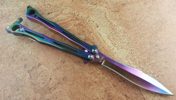 201507 New Spyderco Spyderfly Balisong B01p Colourful Edition Camping Utility Outdoor Gear Knife Camping Tactical Tools B215m Su