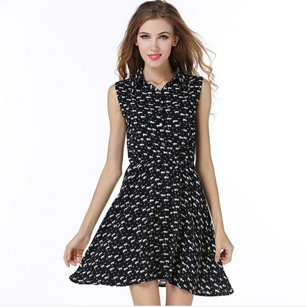 wholesale-women summer dresses cat footprints pattern show thin lady chiffon dresses cat footprints dress with belt high quality, Black;gray
wholesale-women summer dresses cat footprints pattern show thin lady chiffon dresses cat footprints dress with belt high quality, Black;gray