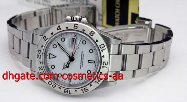 luxury watch new men's watches ii white dial stainless steel bracelet 16570 automatic men's watch, Slivery;brown