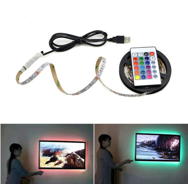 USB Powered 5V RGB LED Strip light 60leds/m 3528 SMD Non-Waterproof Tape For TV Background Lighting With Remote Controller
USB Powered 5V RGB LED Strip light 60leds/m 3528 SMD Non-Waterproof Tape For TV Background Lighting With Remote Controller