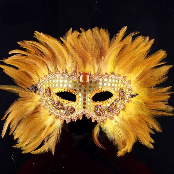 Elegant Color Feather Venice Princess Mask Half Face Sequin Decor Masquerade Dancing Mask Halloween Party Supplies 12pcs/lot SD429
Elegant Color Feather Venice Princess Mask Half Face Sequin Decor Masquerade Dancing Mask Halloween Party Supplies 12pcs/lot SD429