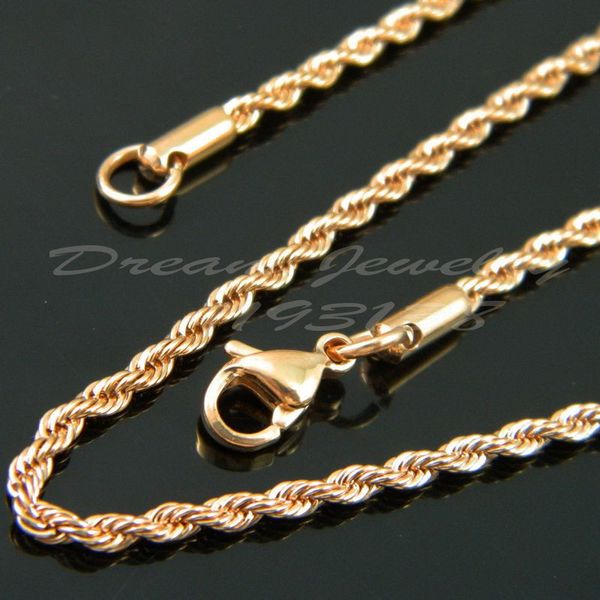 ems dhl 2.5mm*50cm 18k rose gold plated women chain 316l stainless steel chain necklace for man fashion jewelry dl322, Silver
ems dhl 2.5mm*50cm 18k rose gold plated women chain 316l stainless steel chain necklace for man fashion jewelry dl322, Silver