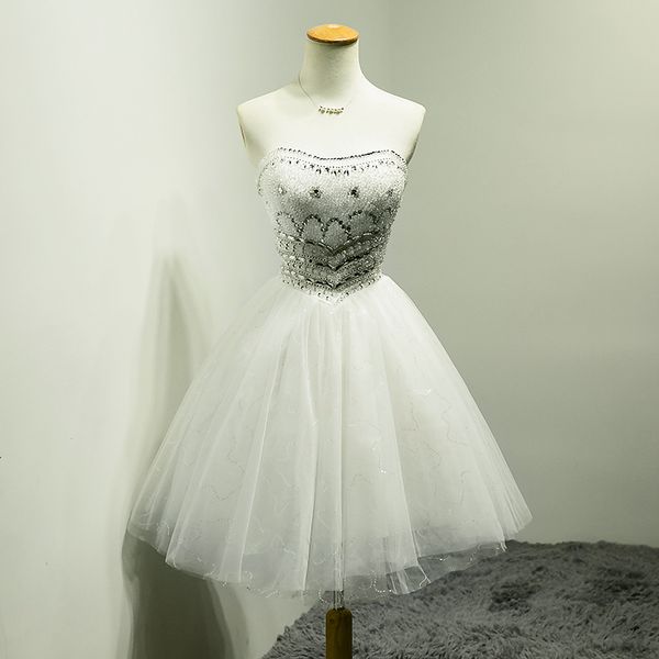 short tulle organza crystal ball gown prom dress 2016 lace up prom gown elegant real p, Black
short tulle organza crystal ball gown prom dress 2016 lace up prom gown elegant real p, Black