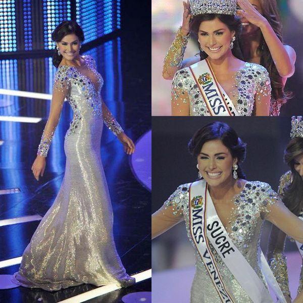 glitz miss venezuela global pageant dresses sheer long sleeves plunging v neck mermaid crystal backless formal evening prom party gowns 2665, White;red
glitz miss venezuela global pageant dresses sheer long sleeves plunging v neck mermaid crystal backless formal evening prom party gowns 2665, White;red
